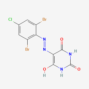 molecular formula C10H5Br2ClN4O3 B2387137 5-(2-(2,6-dibromo-4-chlorophenyl)hydrazono)pyrimidine-2,4,6(1H,3H,5H)-trione CAS No. 360567-78-8