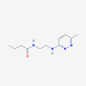 N-(2-((6-methylpyridazin-3-yl)amino)ethyl)butyramide
