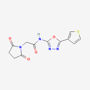 2-(2,5-dioxopyrrolidin-1-yl)-N-(5-(thiophen-3-yl)-1,3,4-oxadiazol-2-yl)acetamide