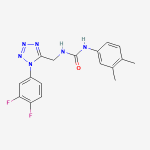 molecular formula C17H16F2N6O B2387153 1-((1-(3,4-二氟苯基)-1H-四唑-5-基)甲基)-3-(3,4-二甲苯基)脲 CAS No. 941923-17-7