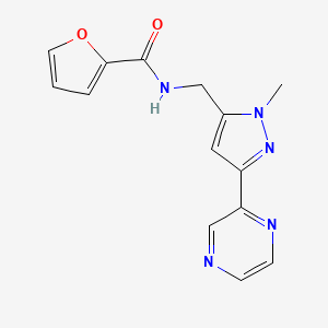 N-((1-methyl-3-(pyrazin-2-yl)-1H-pyrazol-5-yl)methyl)furan-2-carboxamide