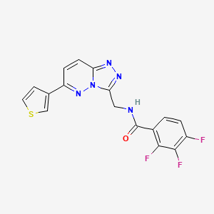 2,3,4-trifluoro-N-((6-(thiophen-3-yl)-[1,2,4]triazolo[4,3-b]pyridazin-3-yl)methyl)benzamide
