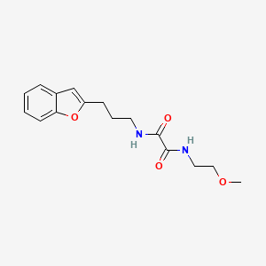molecular formula C16H20N2O4 B2387178 N1-(3-(benzofuran-2-yl)propyl)-N2-(2-methoxyethyl)oxalamide CAS No. 2034604-07-2