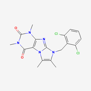 6-[(2,6-Dichlorophenyl)methyl]-2,4,7,8-tetramethylpurino[7,8-a]imidazole-1,3-dione