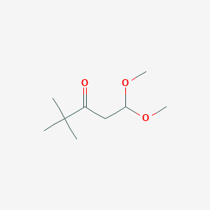 molecular formula C9H18O3 B2387201 1,1-二甲氧基-4,4-二甲基戊-3-酮 CAS No. 34553-33-8