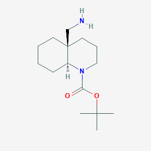 molecular formula C15H28N2O2 B2387206 Tert-butyl (4aR,8aS)-4a-(aminomethyl)-2,3,4,5,6,7,8,8a-octahydroquinoline-1-carboxylate CAS No. 2305184-98-7