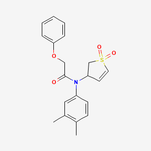 molecular formula C20H21NO4S B2387207 N-(3,4-dimethylphenyl)-N-(1,1-dioxido-2,3-dihydrothiophen-3-yl)-2-phenoxyacetamide CAS No. 852438-79-0