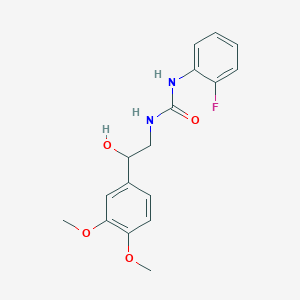 molecular formula C17H19FN2O4 B2387226 1-(2-(3,4-Dimethoxyphenyl)-2-hydroxyethyl)-3-(2-fluorophenyl)urea CAS No. 1797601-29-6