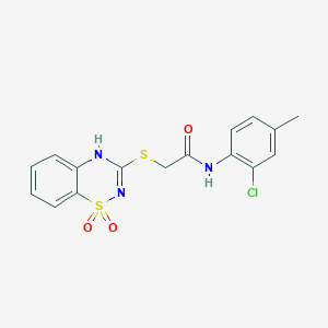 N-(2-chloro-4-methylphenyl)-2-((1,1-dioxido-4H-benzo[e][1,2,4]thiadiazin-3-yl)thio)acetamide