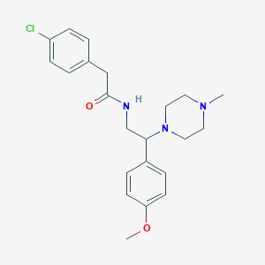 2-(4-chlorophenyl)-N-(2-(4-methoxyphenyl)-2-(4-methylpiperazin-1-yl)ethyl)acetamide