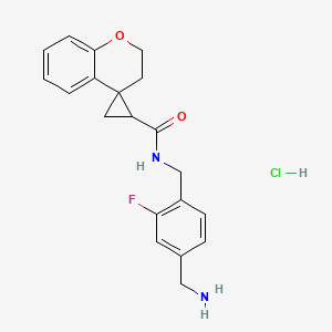 N-[[4-(Aminomethyl)-2-fluorophenyl]methyl]spiro[2,3-dihydrochromene-4,2'-cyclopropane]-1'-carboxamide;hydrochloride