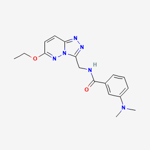 molecular formula C17H20N6O2 B2387247 3-(dimethylamino)-N-((6-ethoxy-[1,2,4]triazolo[4,3-b]pyridazin-3-yl)methyl)benzamide CAS No. 2034372-71-7