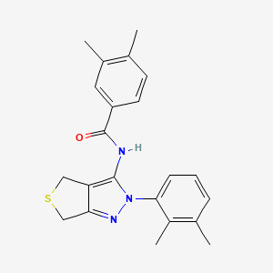 molecular formula C22H23N3OS B2387248 N-(2-(2,3-dimethylphenyl)-4,6-dihydro-2H-thieno[3,4-c]pyrazol-3-yl)-3,4-dimethylbenzamide CAS No. 450344-12-4