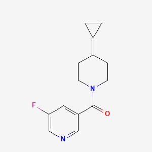 molecular formula C14H15FN2O B2387250 (4-Cyclopropylidenepiperidin-1-yl)(5-fluoropyridin-3-yl)methanone CAS No. 2034282-14-7