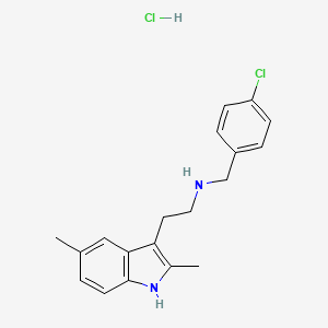 molecular formula C19H22Cl2N2 B2387252 N-(4-chlorobenzyl)-2-(2,5-dimethyl-1H-indol-3-yl)ethanamine hydrochloride CAS No. 1351643-10-1