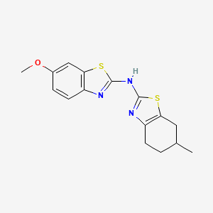 molecular formula C16H17N3OS2 B2387254 6-methoxy-N-(6-methyl-4,5,6,7-tetrahydrobenzo[d]thiazol-2-yl)benzo[d]thiazol-2-amine CAS No. 862975-47-1