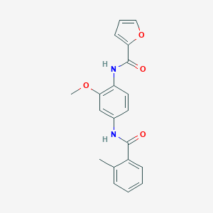 molecular formula C20H18N2O4 B238726 N-{2-methoxy-4-[(2-methylbenzoyl)amino]phenyl}-2-furamide 