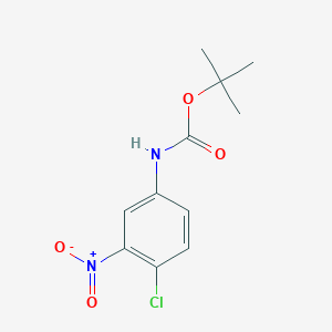 molecular formula C11H13ClN2O4 B2387261 叔丁基（4-氯-3-硝基苯基）氨基甲酸酯 CAS No. 503524-47-8
