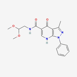 N-(2,2-dimethoxyethyl)-3-methyl-4-oxo-1-phenyl-4,7-dihydro-1H-pyrazolo[3,4-b]pyridine-5-carboxamide