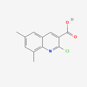 molecular formula C12H10ClNO2 B2387265 2-Chloro-6,8-dimethylquinoline-3-carboxylic acid CAS No. 436087-26-2