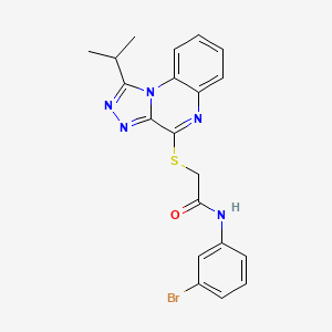 molecular formula C20H18BrN5OS B2387274 N-(3-bromophenyl)-2-[(1-isopropyl[1,2,4]triazolo[4,3-a]quinoxalin-4-yl)thio]acetamide CAS No. 1357887-35-4