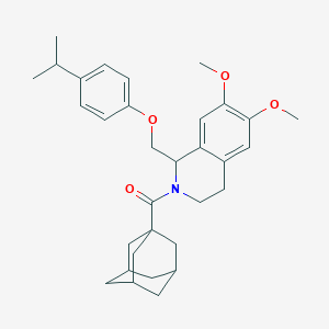 molecular formula C32H41NO4 B2387279 1-金刚烷基-[6,7-二甲氧基-1-[(4-丙烷-2-基苯氧基)甲基]-3,4-二氢-1H-异喹啉-2-基]甲苯酮 CAS No. 680604-47-1