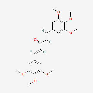 molecular formula C23H26O7 B2387293 (1E,4E)-1,5-bis(3,4,5-trimethoxyphenyl)penta-1,4-dien-3-one CAS No. 209051-29-6
