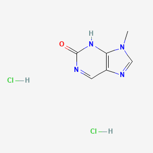 molecular formula C6H8Cl2N4O B2387302 9-Methyl-3H-purin-2-one;dihydrochloride CAS No. 2287282-65-7