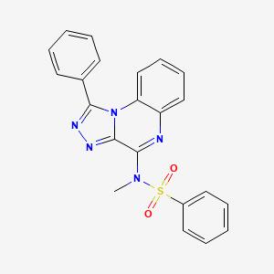 molecular formula C22H17N5O2S B2387317 N-methyl-N-(1-phenyl-[1,2,4]triazolo[4,3-a]quinoxalin-4-yl)benzenesulfonamide CAS No. 896817-18-8