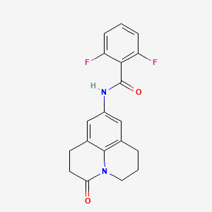 2,6-Difluoro-N-(2-oxo-1-azatricyclo[7.3.1.05,13]trideca-5,7,9(13)-trien-7-yl)benzamide