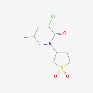 molecular formula C10H18ClNO3S B2387327 2-Chloro-N-(1,1-dioxo-tetrahydro-1lambda*6*-thiophen-3-yl)-N-isobutyl-acetamide CAS No. 727702-62-7