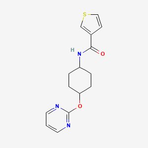 N-((1r,4r)-4-(pyrimidin-2-yloxy)cyclohexyl)thiophene-3-carboxamide
