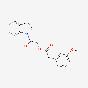 molecular formula C19H19NO4 B2387330 2-(2,3-dihydro-1H-indol-1-yl)-2-oxoethyl (3-methoxyphenyl)acetate CAS No. 1004126-85-5