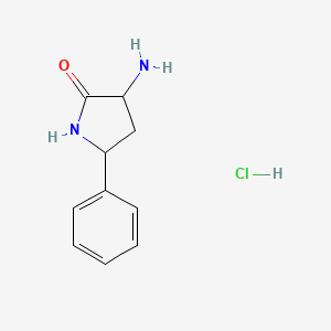 3-Amino-5-phenylpyrrolidin-2-one;hydrochloride