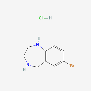 molecular formula C9H12BrClN2 B2387332 7-Bromo-2,3,4,5-tetrahydro-1H-benzo[e][1,4]diazepine HCl CAS No. 2055841-03-5