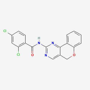 2,4-dichloro-N-(5H-chromeno[4,3-d]pyrimidin-2-yl)benzenecarboxamide