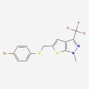 5-{[(4-bromophenyl)sulfanyl]methyl}-1-methyl-3-(trifluoromethyl)-1H-thieno[2,3-c]pyrazole