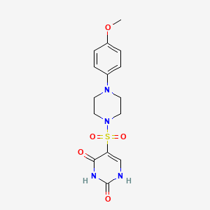molecular formula C15H18N4O5S B2387368 2-羟基-5-{[4-(4-甲氧基苯基)哌嗪-1-基]磺酰基}嘧啶-4(3H)-酮 CAS No. 897622-66-1