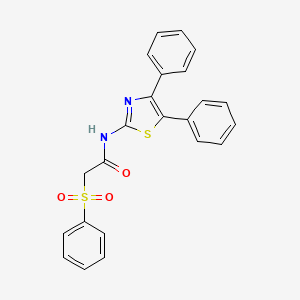 molecular formula C23H18N2O3S2 B2387372 N-(4,5-diphenylthiazol-2-yl)-2-(phenylsulfonyl)acetamide CAS No. 898405-83-9