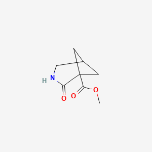 molecular formula C8H11NO3 B2387383 Methyl 2-oxo-3-azabicyclo[3.1.1]heptane-1-carboxylate CAS No. 1628783-91-4