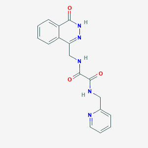 molecular formula C17H15N5O3 B2387385 N-[(4-oxo-3,4-dihydrophthalazin-1-yl)methyl]-N'-(pyridin-2-ylmethyl)ethanediamide CAS No. 923139-15-5