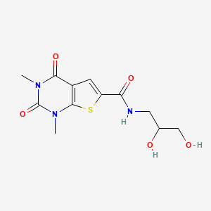 N-(2,3-dihydroxypropyl)-1,3-dimethyl-2,4-dioxo-1,2,3,4-tetrahydrothieno[2,3-d]pyrimidine-6-carboxamide