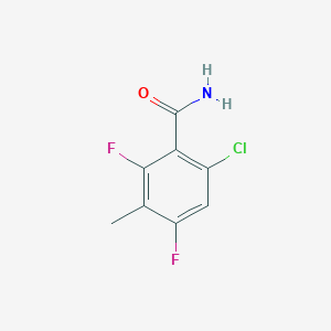 molecular formula C8H6ClF2NO B2387406 6-Chloro-2,4-difluoro-3-methylbenzamide CAS No. 2415751-80-1