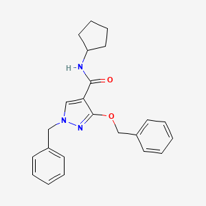 B2387409 1-benzyl-3-(benzyloxy)-N-cyclopentyl-1H-pyrazole-4-carboxamide CAS No. 1014068-54-2