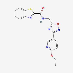 N-((3-(6-ethoxypyridin-3-yl)-1,2,4-oxadiazol-5-yl)methyl)benzo[d]thiazole-2-carboxamide