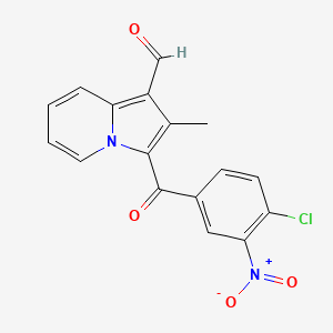 molecular formula C17H11ClN2O4 B2387432 3-(4-氯-3-硝基苯甲酰基)-2-甲基吲哚嗪-1-甲醛 CAS No. 380467-45-8