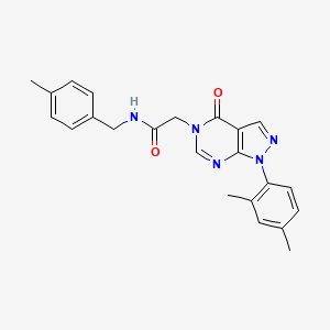 molecular formula C23H23N5O2 B2387436 2-[1-(2,4-dimethylphenyl)-4-oxopyrazolo[3,4-d]pyrimidin-5-yl]-N-[(4-methylphenyl)methyl]acetamide CAS No. 895001-95-3