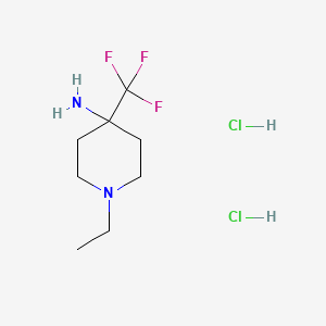 1-Ethyl-4-(trifluoromethyl)piperidin-4-amine dihydrochloride