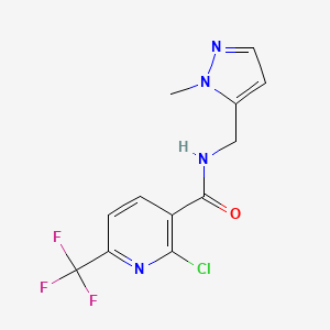 2-chloro-N-[(1-methyl-1H-pyrazol-5-yl)methyl]-6-(trifluoromethyl)pyridine-3-carboxamide