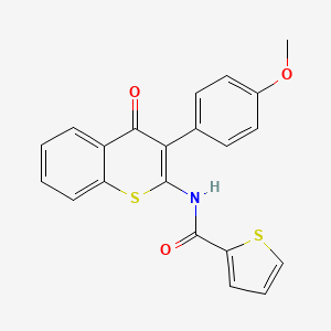 molecular formula C21H15NO3S2 B2387453 N-[3-(4-甲氧基苯基)-4-氧代噻吩-2-基]噻吩-2-甲酰胺 CAS No. 900875-51-6